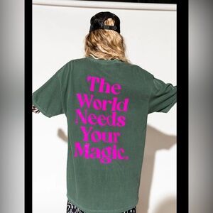 BNWOT - Dressed In LaLa - The World Needs Your Magic Oversized Tee - S/M